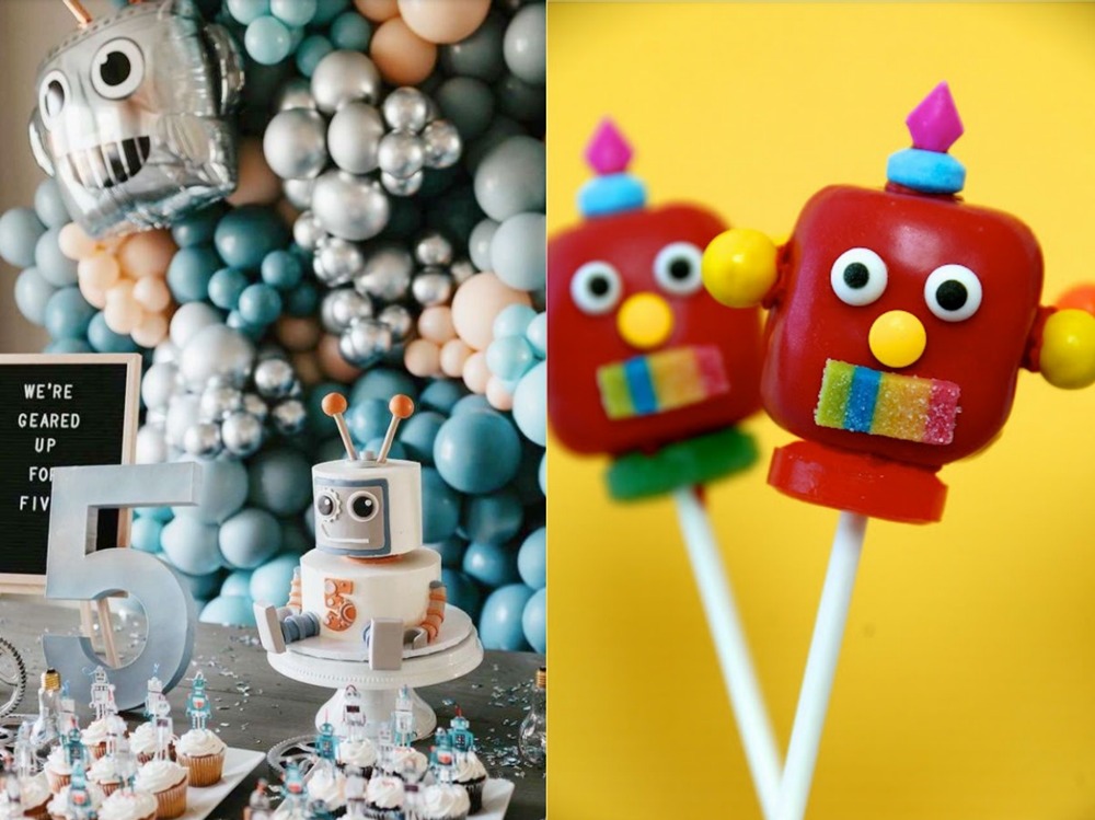 40 ideias de festa infantil decorada com robôs