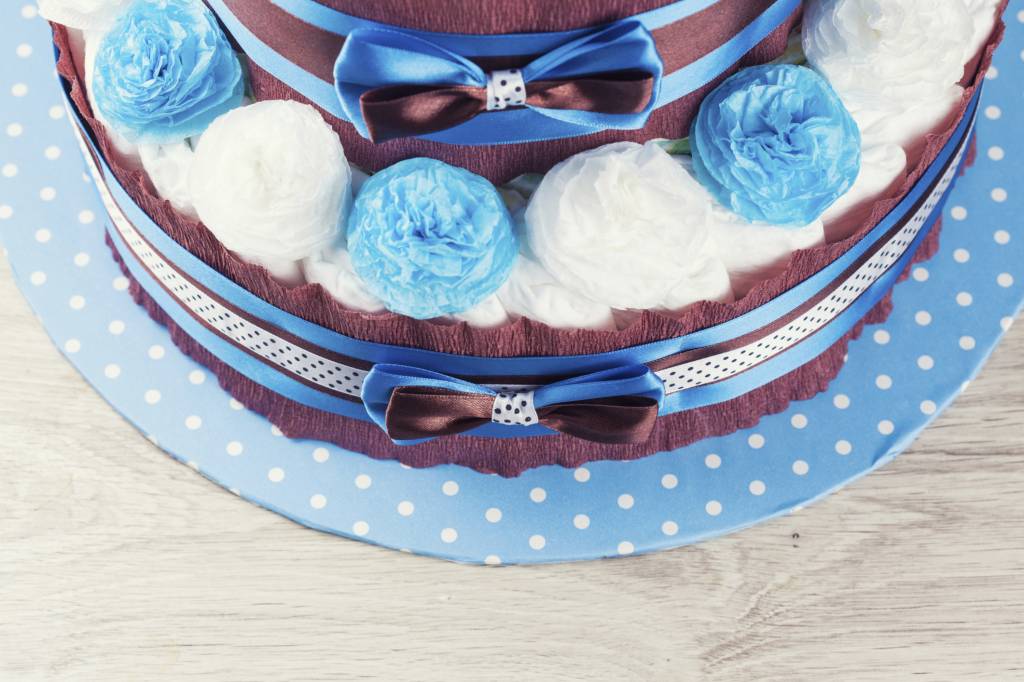 Decoração: ideias de bolo de fraldas para o chá de bebê