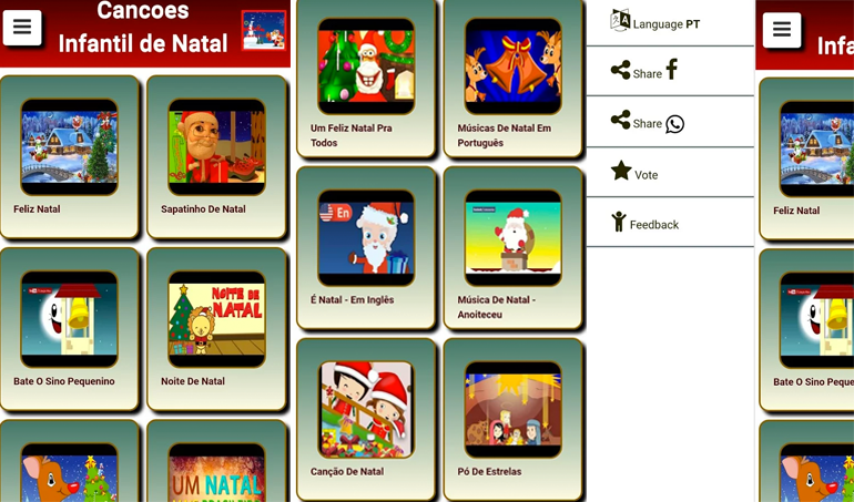 Aplicativos de Natal para crianças