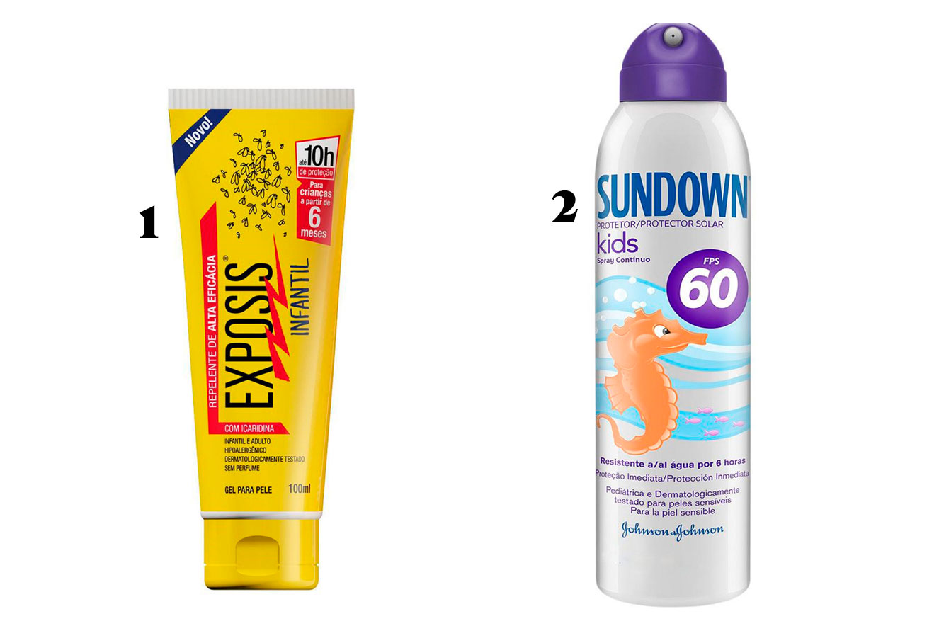 Protetor solar e repelentes