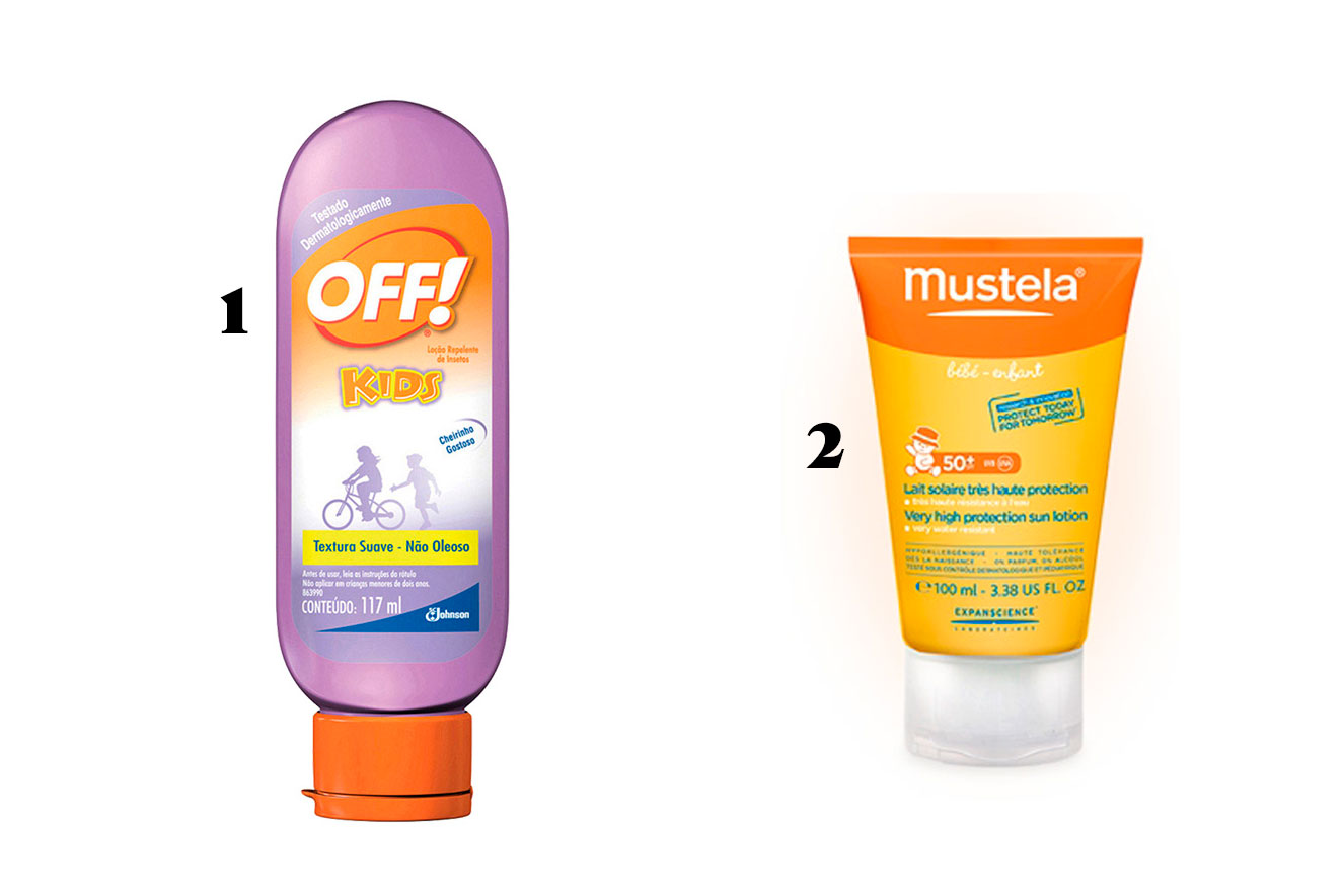 Protetor solar e repelentes