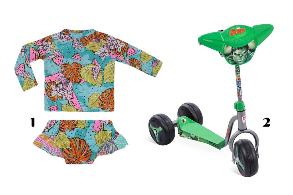 Conjunto Maragogi água com sal R$ 129,90: Patinete Avengers Hulk (Bandeirante) 180,41 Bebe store
