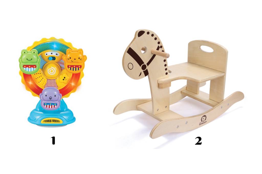 Roda Gigante – R$ 69,90 dican: Cavalo Balanço – R$ 299,90 dican