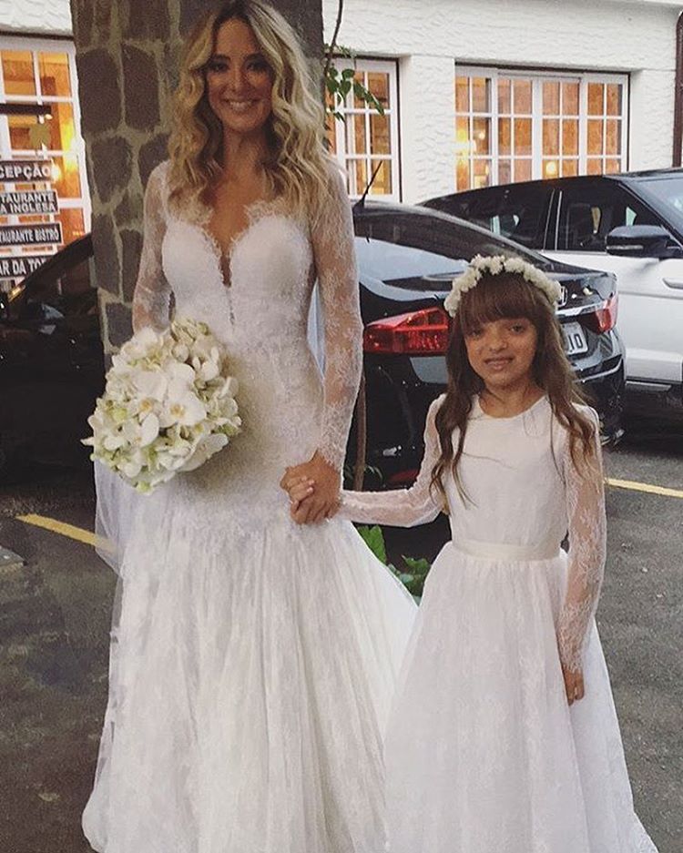 Rafaella Justus é daminha do casamento da mãe, Ticiane Pinheiro