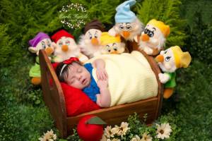 Ensaio newborn inspirado em princesas da Disney