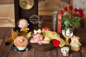 Ensaio newborn inspirado em princesas da Disney