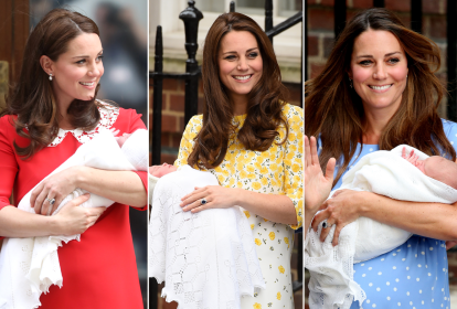 Looks de Kate Middleton após o nascimento de cada um dos três filhos