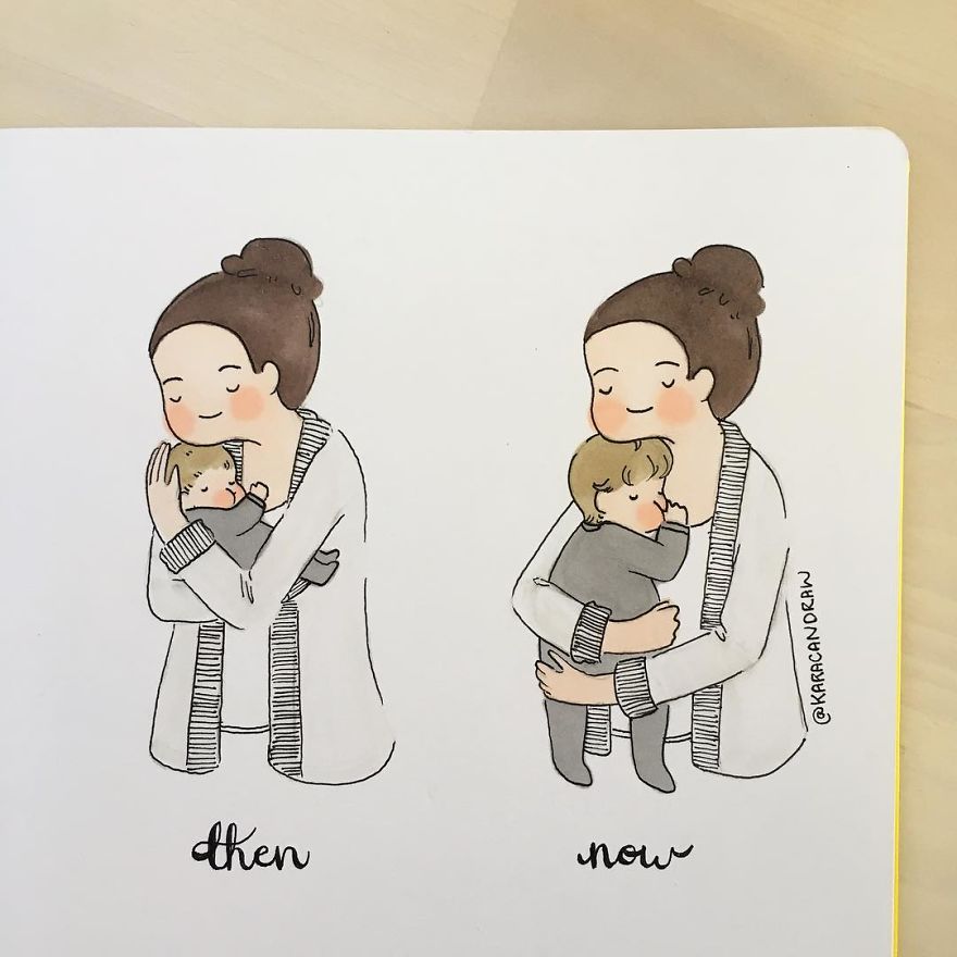 Ilustrações mostram a vida de uma mãe que cuida em tempo integral do filho