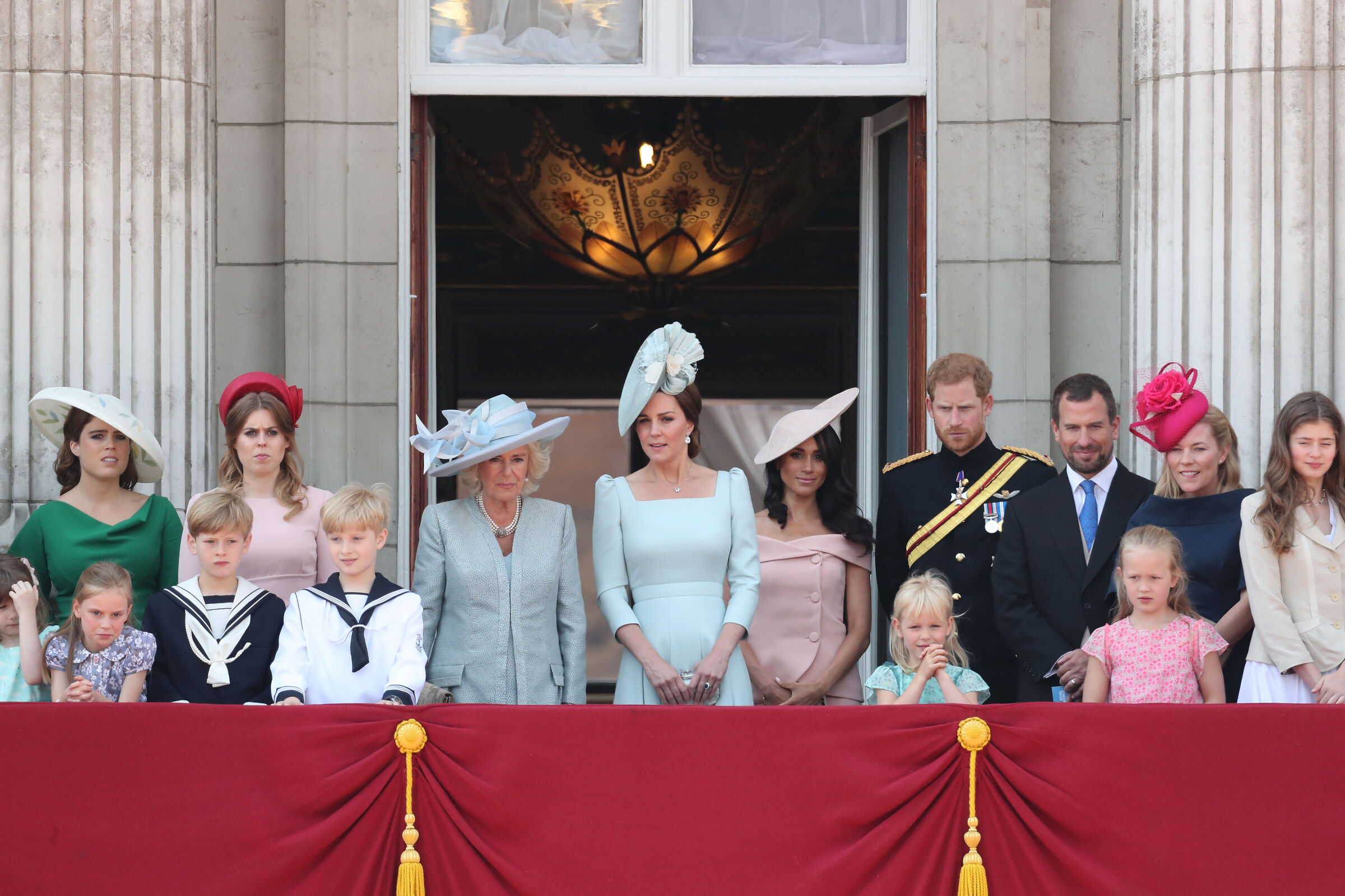 Família Real Britânica no Trooping the Colour