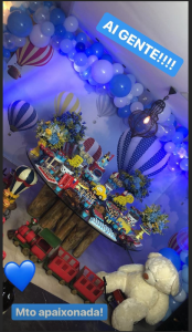 Thais Fersoza mostra decoração da festa de 1 ano de Teodoro