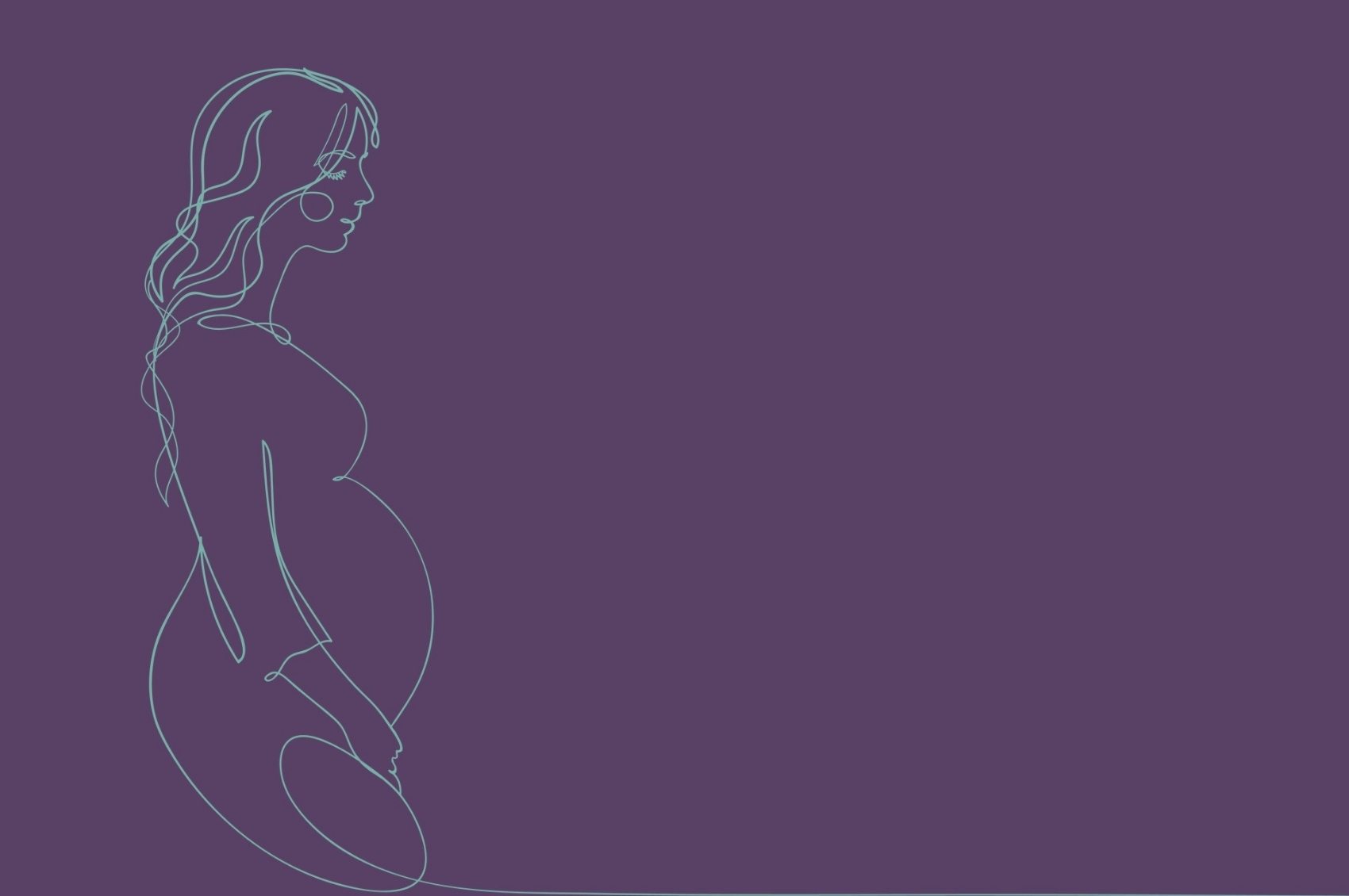 Silhueta ilustrada de uma mulher grávida