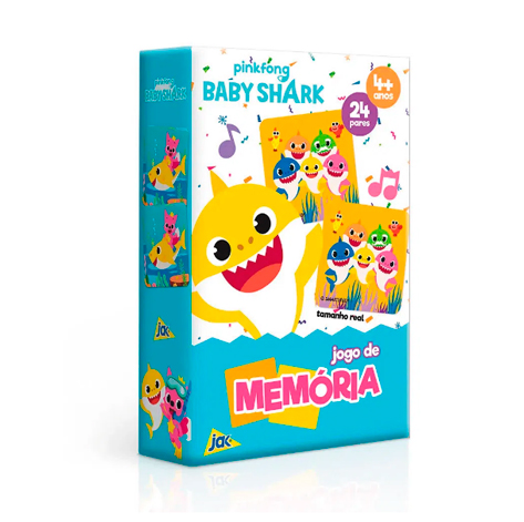 Jogo-da-Memória-24-Pares-Baby-Shark Jogo-da-Memória-24-Pares-Baby-Shark
