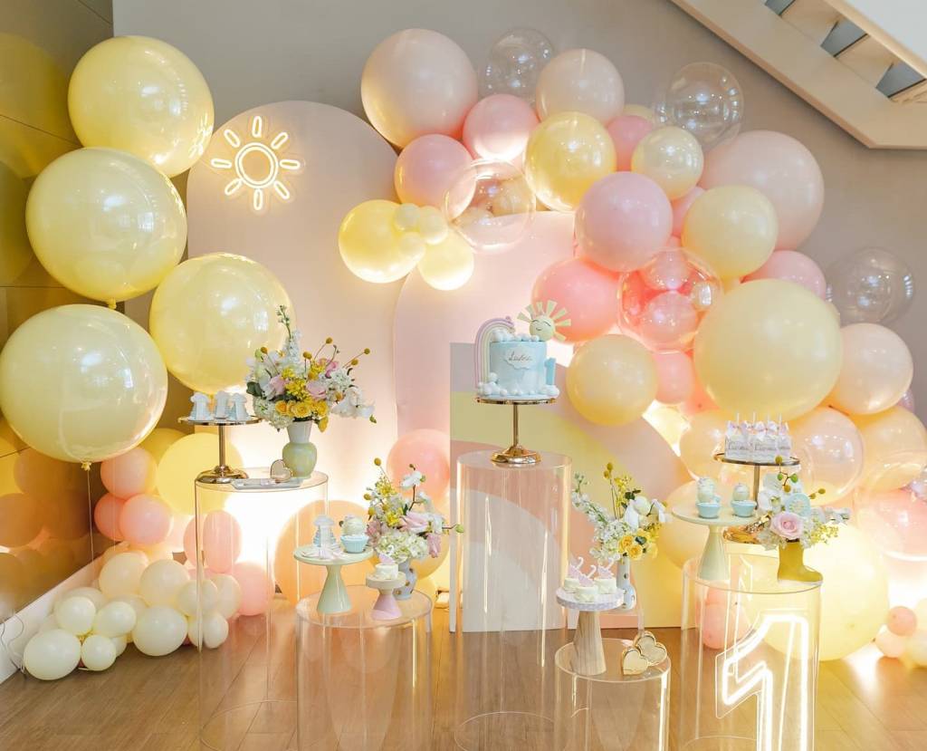 7 ideias iluminadas para montar um chá de bebê com o tema raio de sol