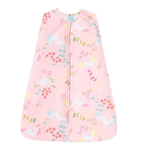 saco-de-dormie-casulo-de-anjo saco de dormir rosa com estampa de unicórnio