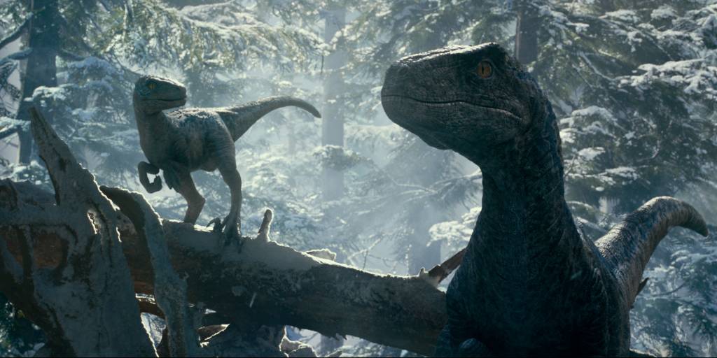 Jurassic World Dominion Cena do filme Jurassic World. Velociraptors.