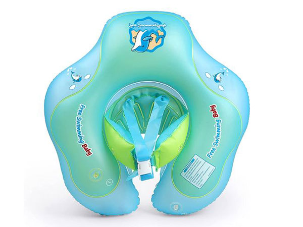 boia azul para bebê com cinto de segurança