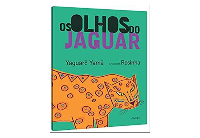 capa de livro com a ilustração de um jaguar