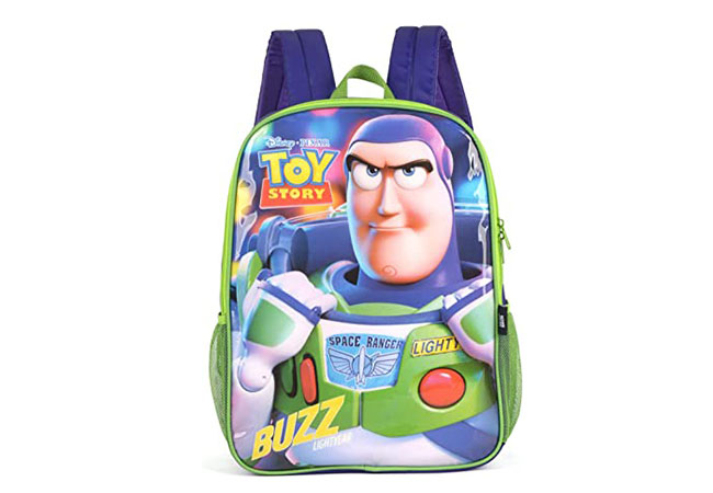 mochila infantil com estampa do astronauta Buzz Lightyear, de Toy Story