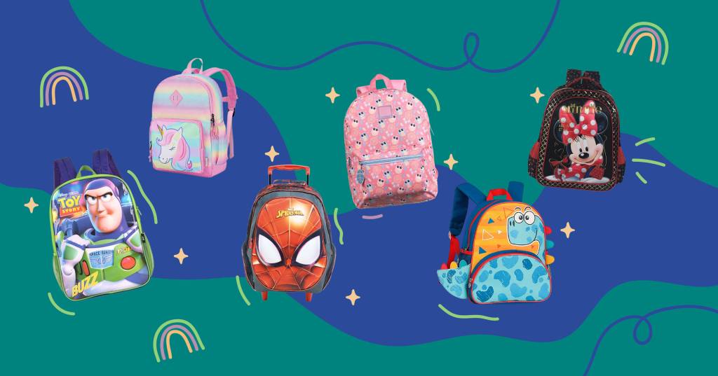16 opções de mochila infantil para a volta às aulas das crianças