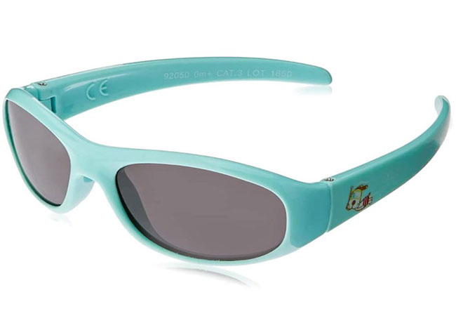 óculos de sol de bebê com armação azul