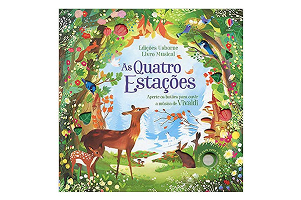 capa de livro com ilustrações de animais em uma floresta