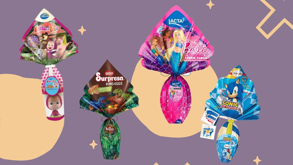 16 ovos de Páscoa infantis para presentear as crianças