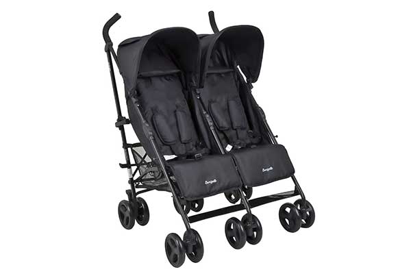 carrinho de bebê com assento duplo e seis rodas