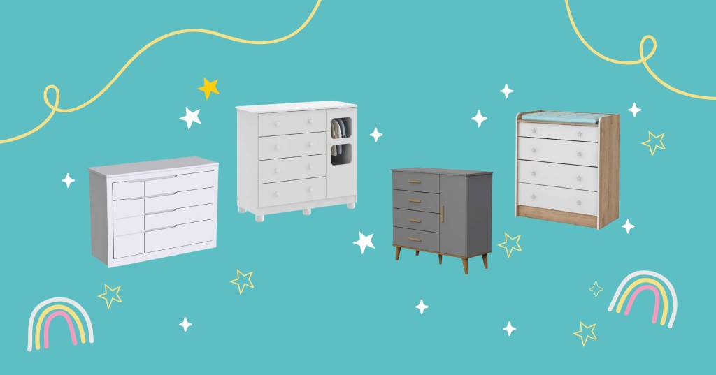 Decoração: 10 opções de cômoda para o quarto do bebê