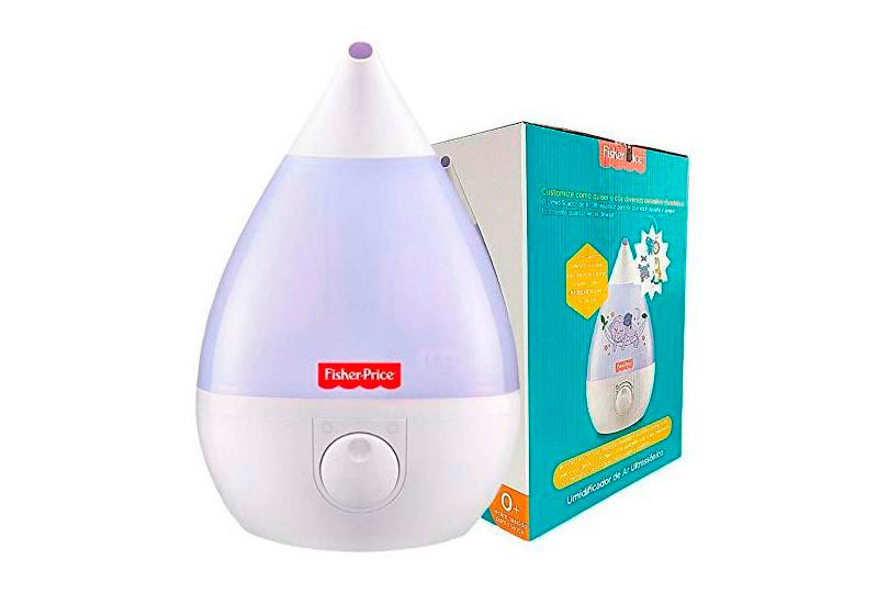 fisher-price-umidificador Umidificador branco em formato de gota