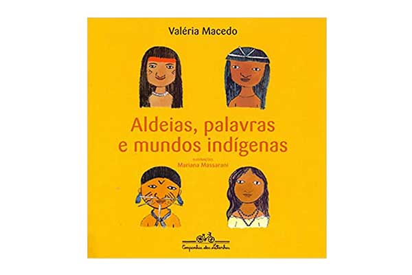 capa de livro com a ilustração dos rostos de quatro pessoas indígenas