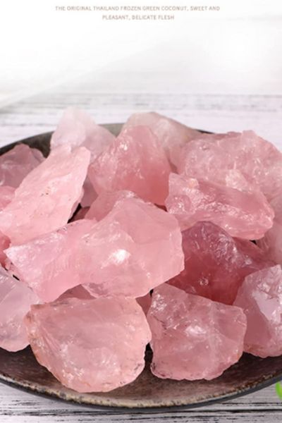 100g Cristal de Quartzo Rosa Pedra Crua para Decoração de Casa (Domary)