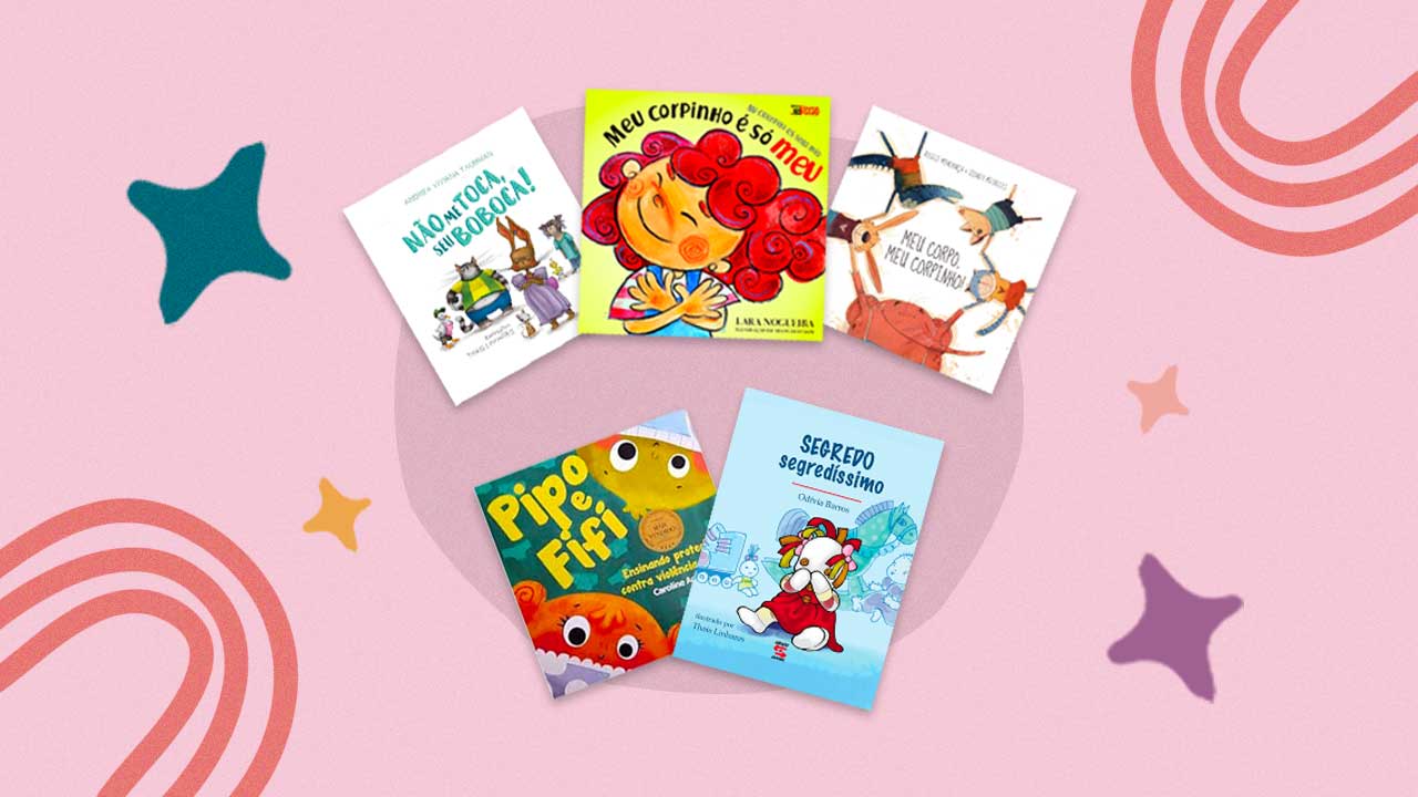 capas de livros posicionadas lado a lado em um fundo colorido