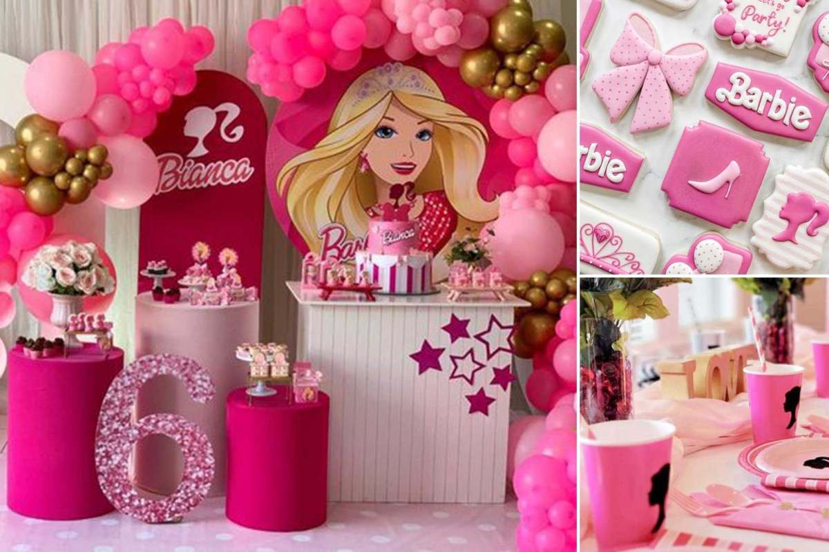 Bolo Barbie  Bolo de aniversário da barbie, Bolo barbie, Festa de