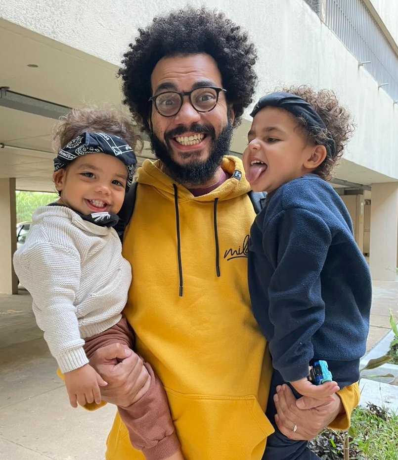 Tadeu frança com os filhos Tadeu frança com os filhos