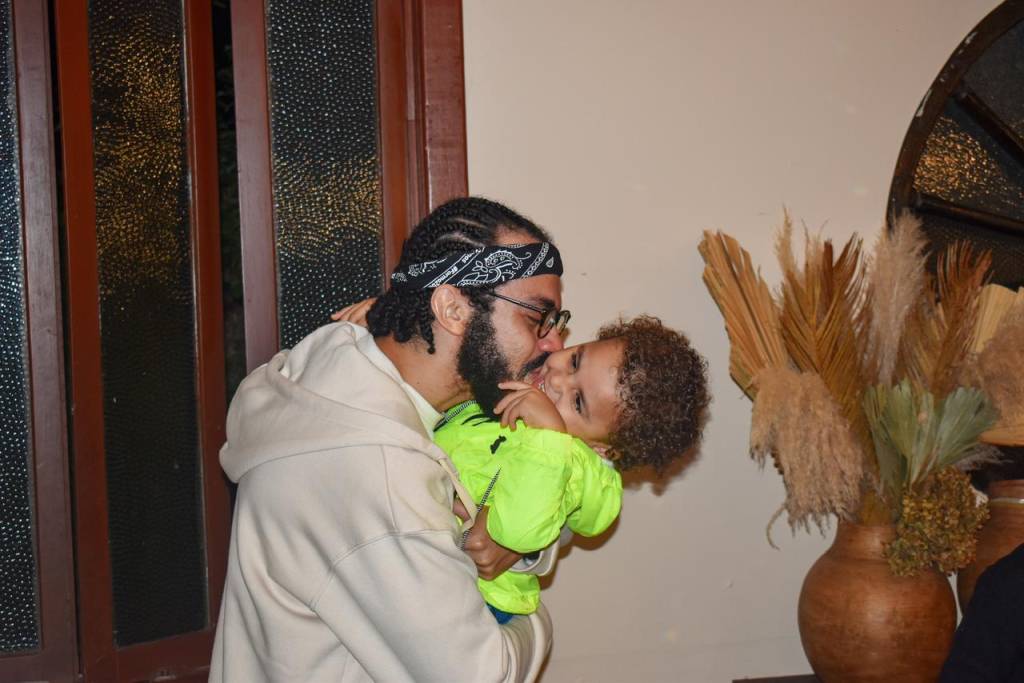 Tadeu França com o filho Tadeu França com o filho