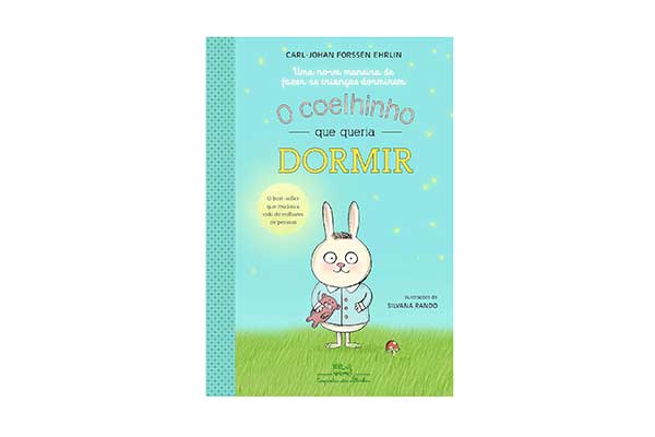 capa do livro O Coelhinho que Queria Dormir, com a ilustração de um coelho