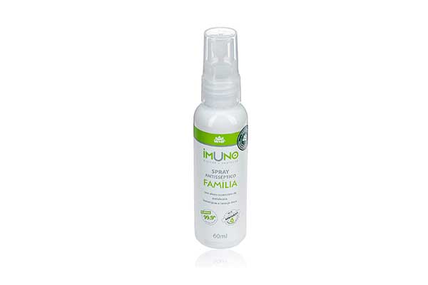 Spray-antisséptico-Família,-Imuno embalagem plástica vertical com tampa em forma de spray