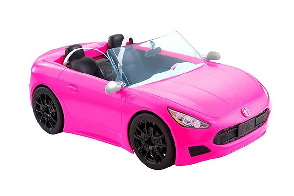 carro cor-de-rosa conversível da boneca Barbie