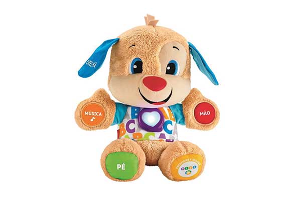 Smart-Stages-Cachorrinho,-Aprender-e-Brincar,-Fisher-Price cachorro de pelúcia colorido