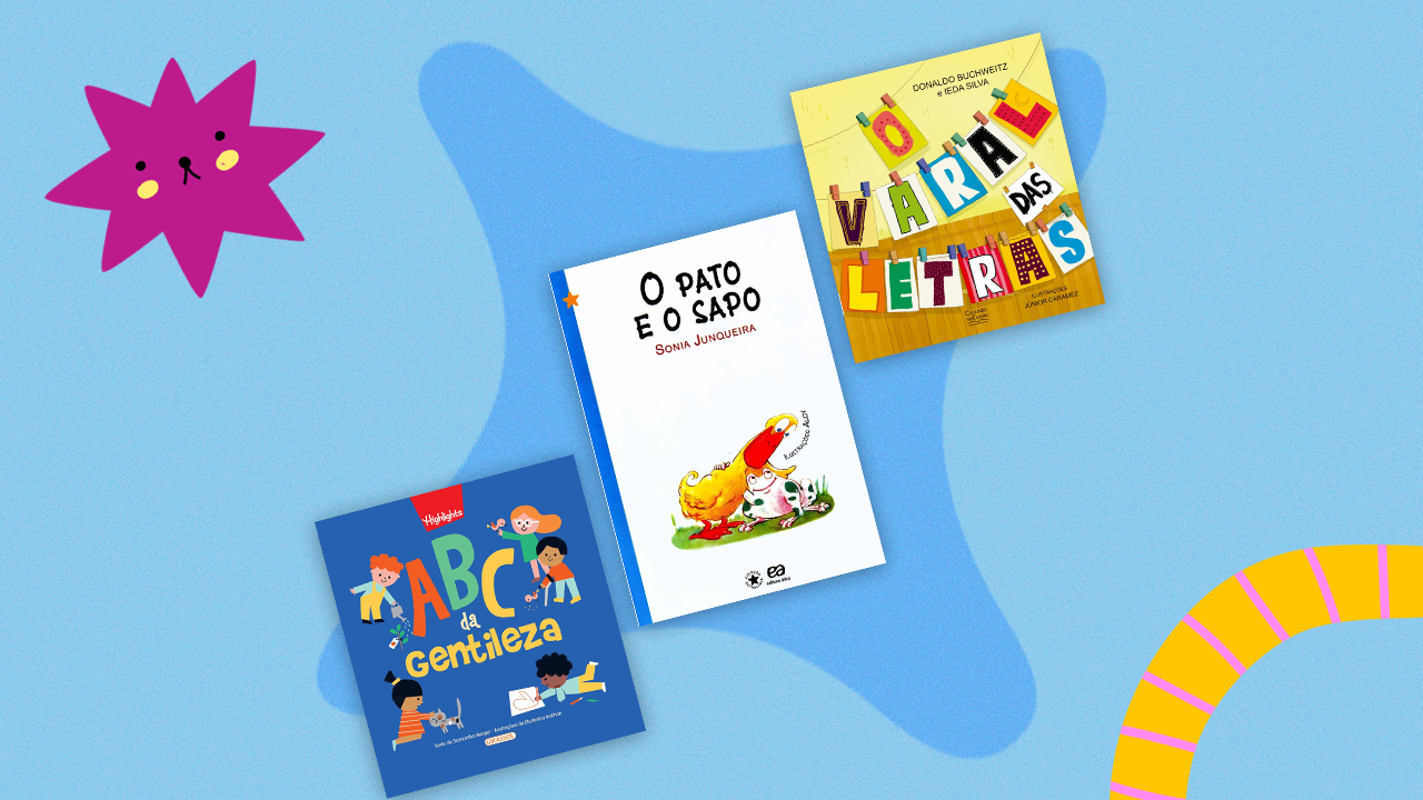 Thumb com livros infantis